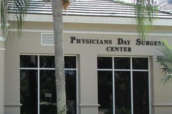 front of the facility